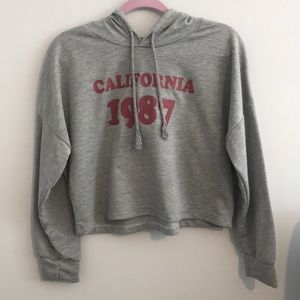 “California 1987” Cropped Hoodie